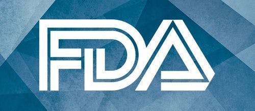 blue background with white "FDA" lettering